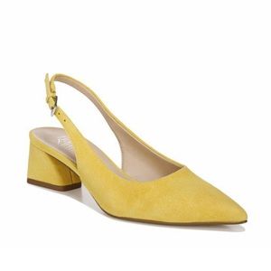 Franco Sarto Suede Yellow Slingback